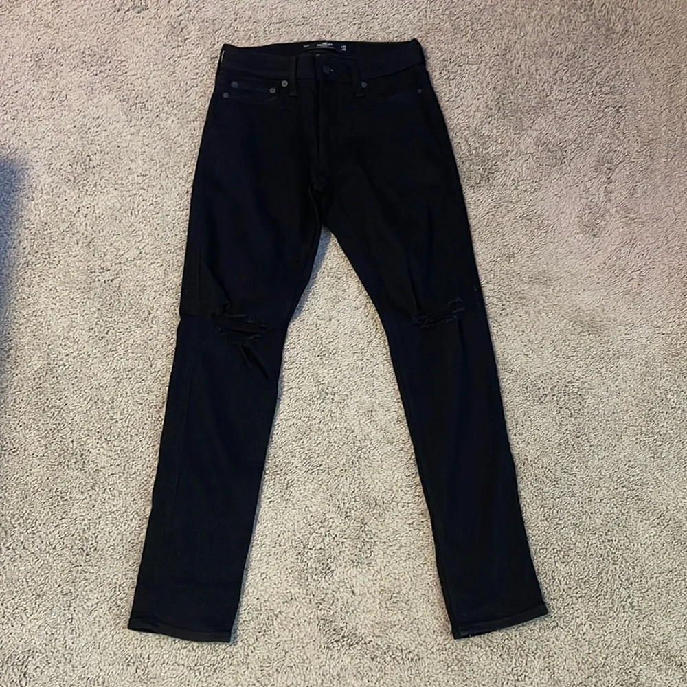 Men’s Skinny Hollister Jeans, Size 26x30, Black